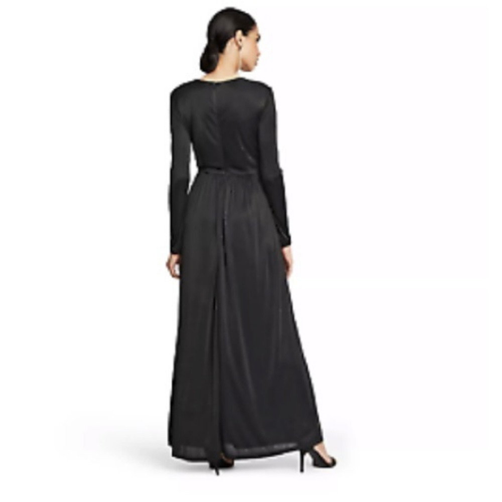Altuzarra For Target Small Maxi Dress Black Floral Print V-neck Slit Formal - Picture 2 of 11